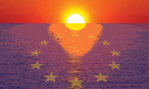 Sunset over EU stars
