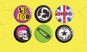 Punk-style LB100 badges
