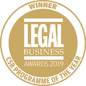Winner of Legal Business Awards 2019: CSR Programme of the Year