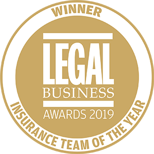 Winner of Legal Business Awards 2019: Insurance Team of the Year