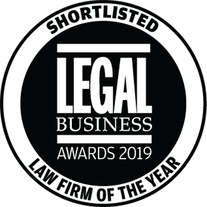 Shortlisted for Legal Business Awards 2019: Law Firm of the Year