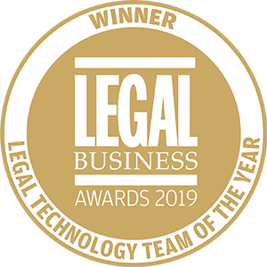 Winner of Legal Business Awards 2019: Legal Technology Team of the Year