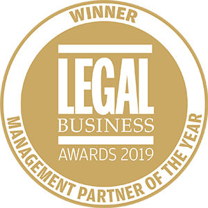 Winner of Legal Business Awards 2019: Management Partner of the Year