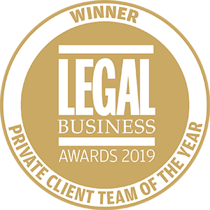 Winner of Legal Business Awards 2019: Private Client Team of the Year