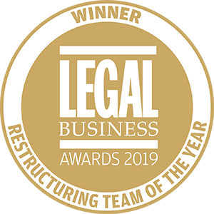 Winner of Legal Business Awards 2019: Restructuring Team of the Year
