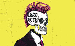 LB100 ROCK punk skull