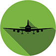 green plane icon