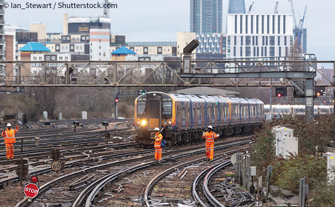 Network Rail works at Clapham Junction