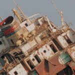 As the ship went down